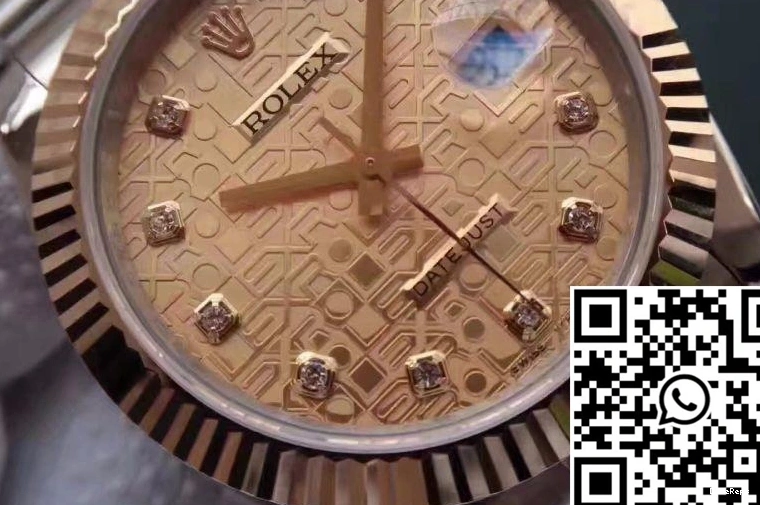 II Diamond-studded Dial Rose Rolex Texture 126333 Gold Datejust 41MM 0331